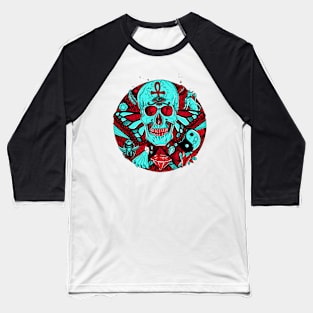 Truqred Skull Circle of Humanity Baseball T-Shirt